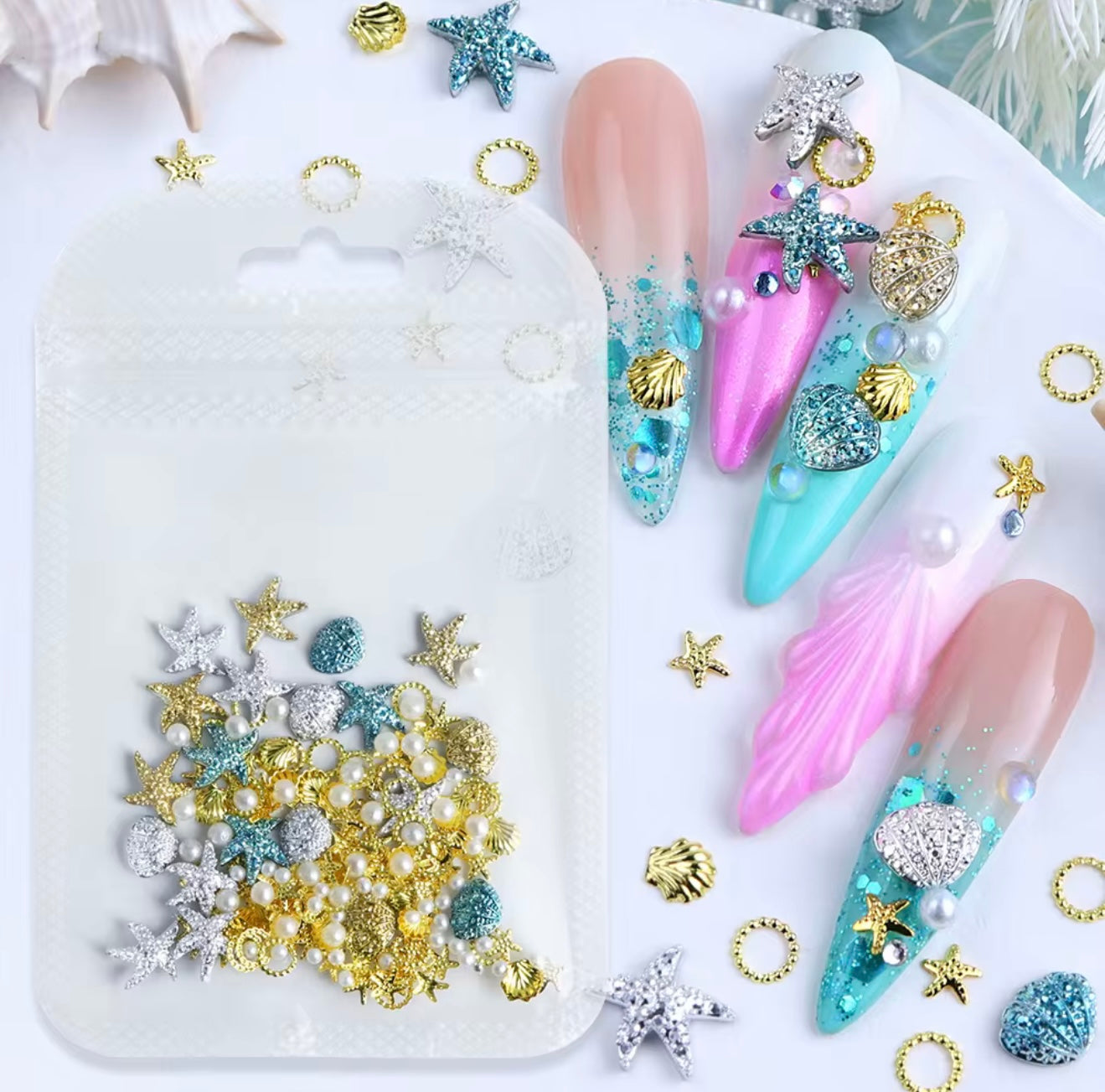 OCEAN NAIL ART CHARMS