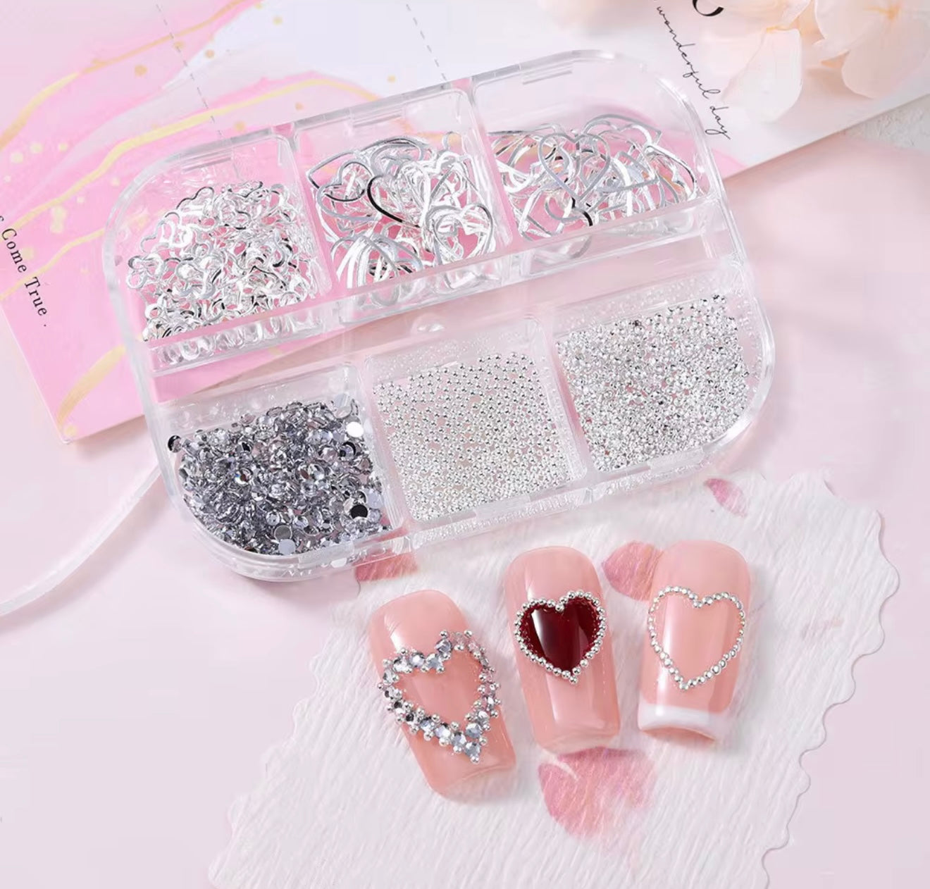 LOVE 3D NAIL ART