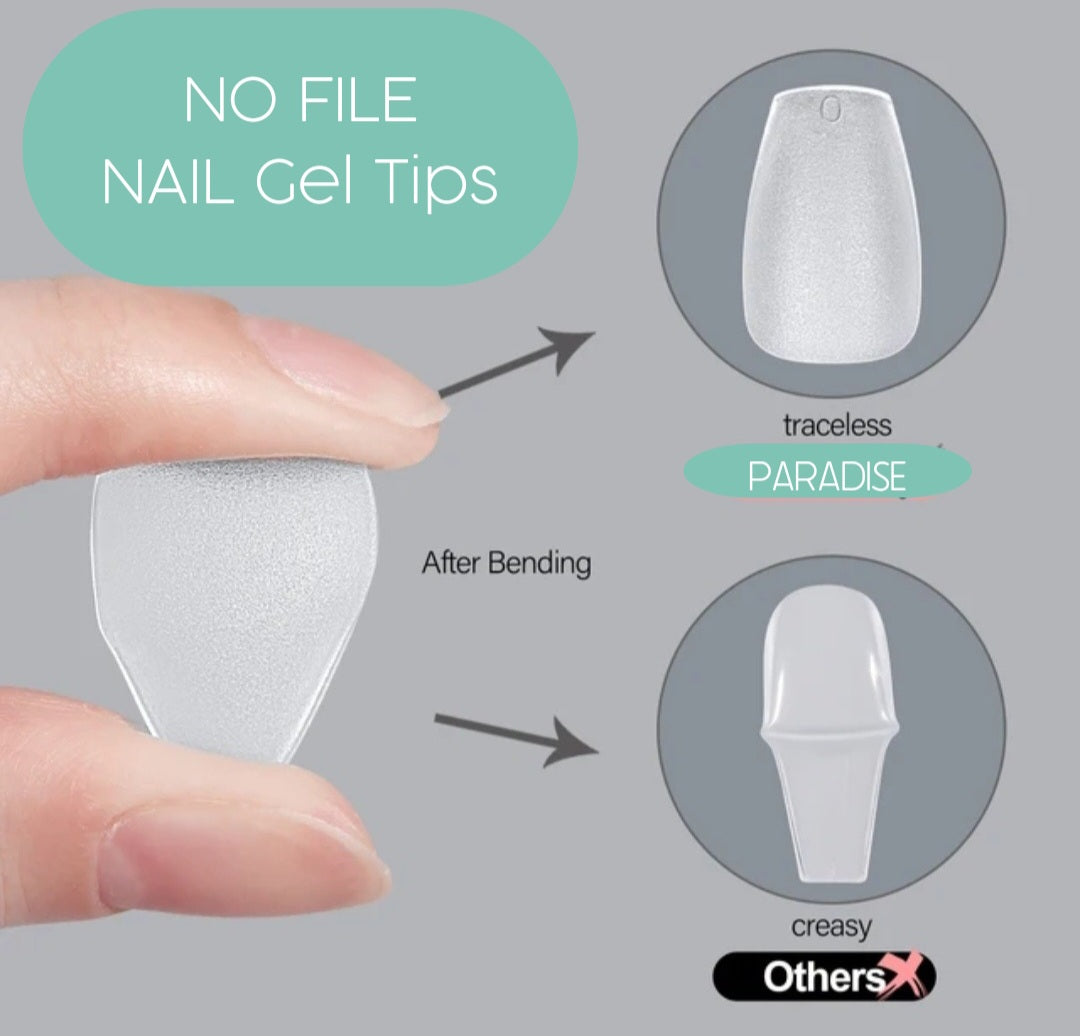 SHORT SQUARE NAIL GEL TIPS